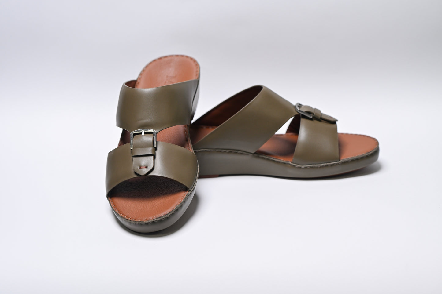 Buckle Leather Sandals