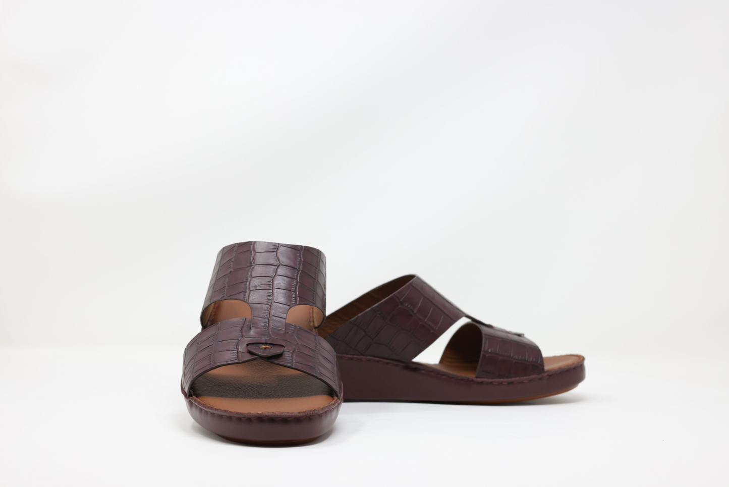 Maroon Leather Sandals