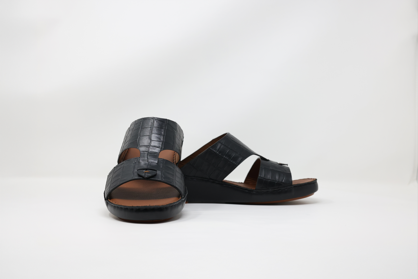 Black Leather Sandals