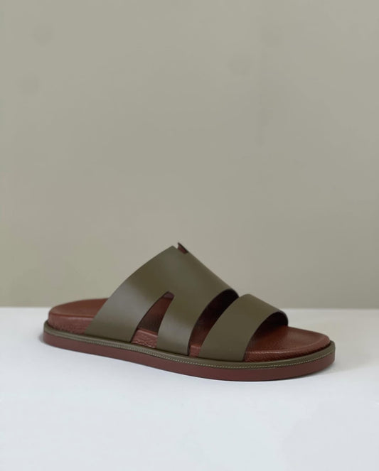Green Leather Sandals