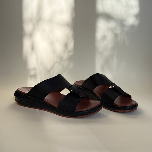 Cloud Black Denim Sandals