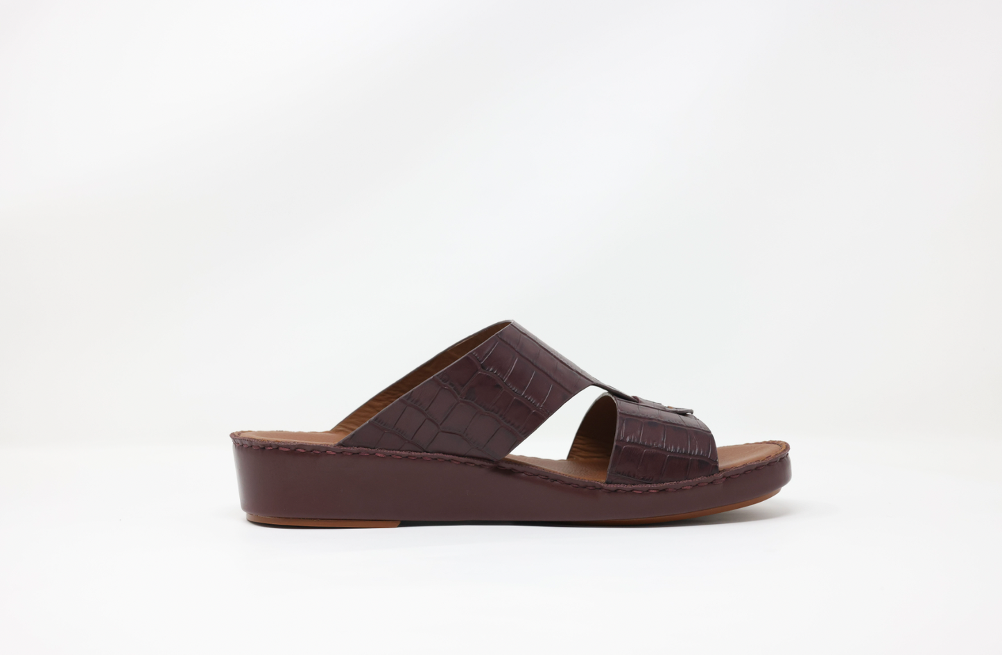 Maroon Leather Sandals