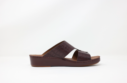 Maroon Leather Sandals